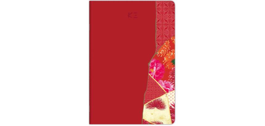 Kenzo Takada Maiko, Cahier cousu fil A4 - 21 x 29,7 cm, 64 pages, ligné + marge, ass. - A motifs