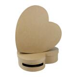 Lot 2 urnes coeur (9x36x36/10x36x36cm) - Kraft