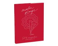 Moulin Rouge, Set de correspondance 12x16,5 cm contenant 8 cartes simples 11x15,5 cm assorties et 8 enveloppes Pollen C6 blanc naturel