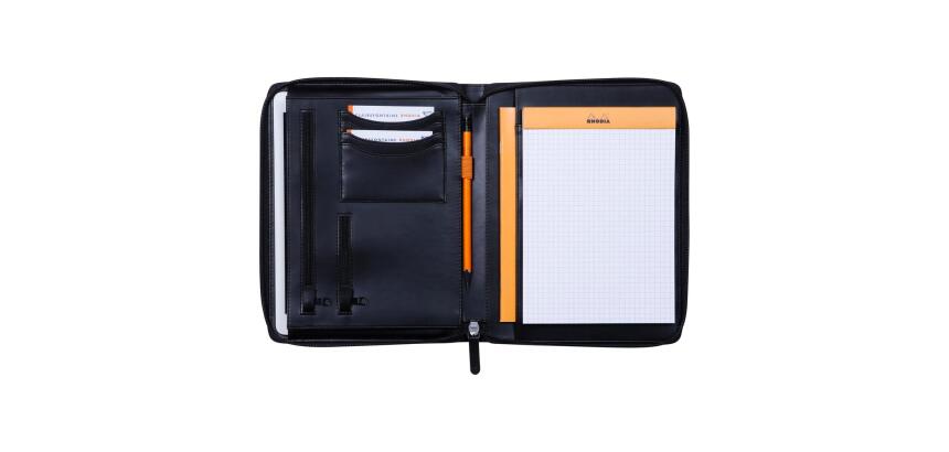 Rhodiarama petit conférencier pour bloc ou carnet format A5 - Noir