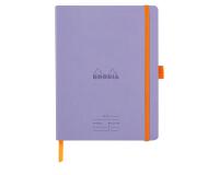 Rhodiarama Meeting A5+ 160 pages microperforé papier blanc 90g avec élastique + porte-stylo - Iris