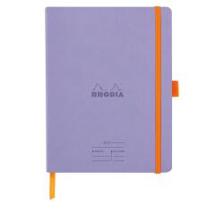 Rhodiarama Meeting A5+ 160 pages microperforé papier blanc 90g avec élastique + porte-stylo - Iris