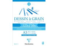 Dessin à Grain bloc collé 40F A3 125g