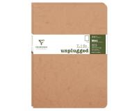 Set de 2 carnets piqués Age Bag A4 96 pages uni - Tabac