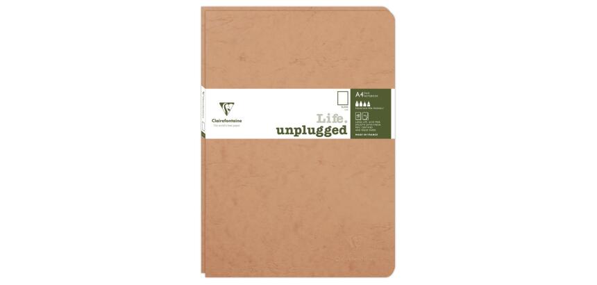 Set de 2 carnets piqués Age Bag A4 96 pages uni - Tabac