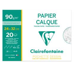 Papier Calque pochette 20F 24x32cm 90/95g