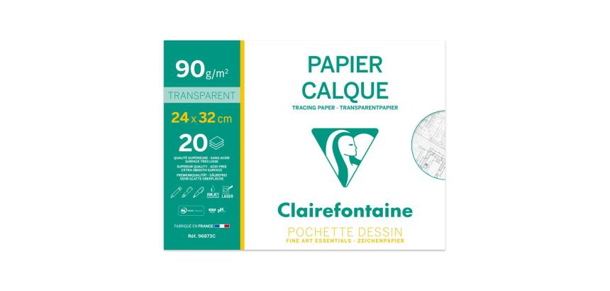 Papier Calque pochette 20F 24x32cm 90/95g