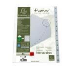 Intercalaires imprimés numériques PP recyclé gris - 12 positions - A4 - Gris