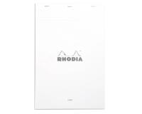 Bloc agrafé Rhodia N°19 21x31,8 cm 80 feuillets ligné avec marge 80g - Blanc