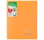 Cahier piqué Koverbook 24x32 cm 96 pages grands carreaux couverture polypropylène opaque 100% recyclé - Assortis