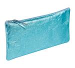 MIROR CUIR Trousse plate 22x11 cm Miror Turquoise