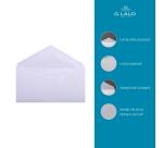 20 enveloppes DL (110x220mm) Vélin doublées gommées - extra blanc