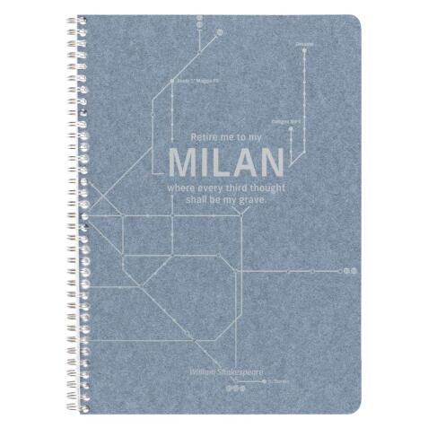 Jeans métro, Cahier reliure intégrale A4 - 21 x 29,7 cm, 148 pages, Ligné + marge, ass. - Bleu jeans
