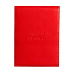 Rhodiarama porte-bloc avec porte-crayon + bloc N°12 ligné - Coquelicot