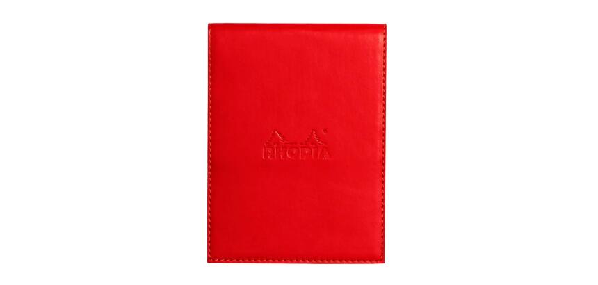 Rhodiarama porte-bloc avec porte-crayon + bloc N°12 ligné - Coquelicot