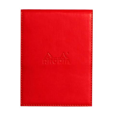 Rhodiarama porte-bloc avec porte-crayon + bloc N°12 ligné - Coquelicot