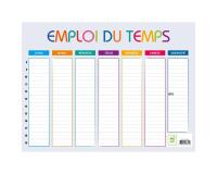 Emploi du temps Multicolore 29,5 x 22 cm - Gris
