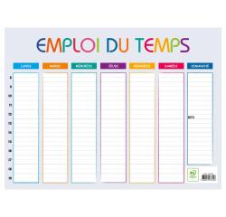Emploi du temps Multicolore 29,5 x 22 cm - Gris