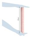 Papier 80g, Tiny Rolls 5x0,35m, Coeurs - Rose