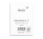 Bloc agrafé Rhodia N°12 8,5x12 cm 80 feuillets ligné 80g - Blanc