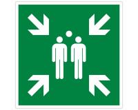 Exacompta - Non-Adhesive Assembly Point Sign - 30cm - Green