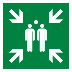 Exacompta - Non-Adhesive Assembly Point Sign - 30cm - Green