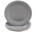 20 Runde Pappteller, 23 cm - Grau