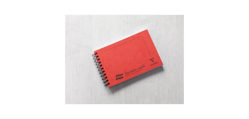Revision Cards Europa carnet reliure intégrale 15,2x10,2cm 50 feuilles ligné papier 170 g - Rouge