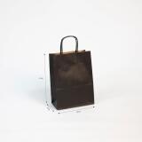 Paq.25 sacs kraft vergé, 16x8x21cm, Noir - Noir