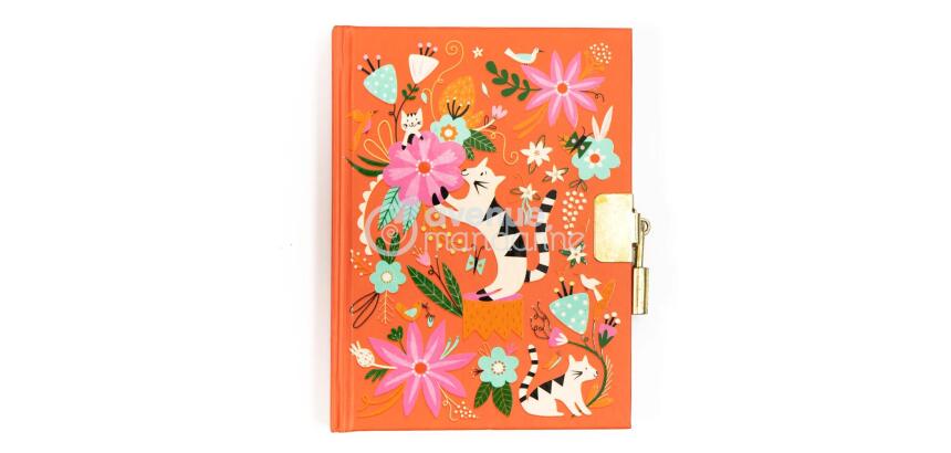 Journal intime, Chats et fleurs - Multicolore