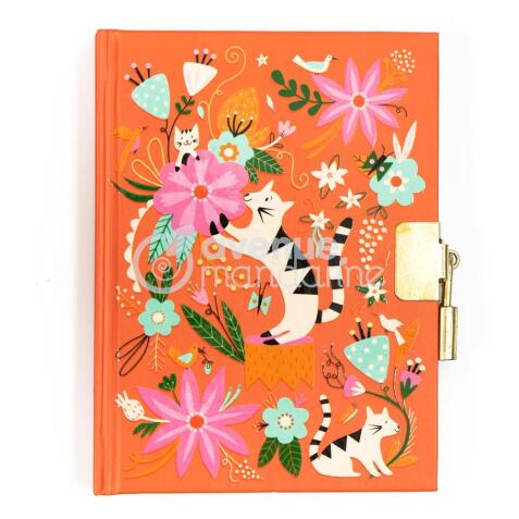 Journal intime, Chats et fleurs - Multicolore
