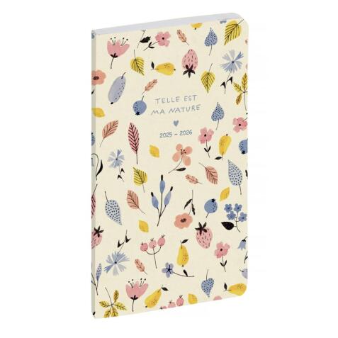 Agenda de poche SAD 16 Julie Adore 9 x 16 cm Semainier Septembre 2025 à Décembre 2026 - 16 mois-Nature - Visuel