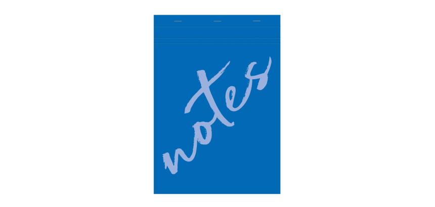 Bloc de bureau Notes agrafé en-tête A4 100 feuilles petits carreaux 60 g - Bleu clair