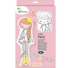 Poupée à peindre, Chloé - Rose
