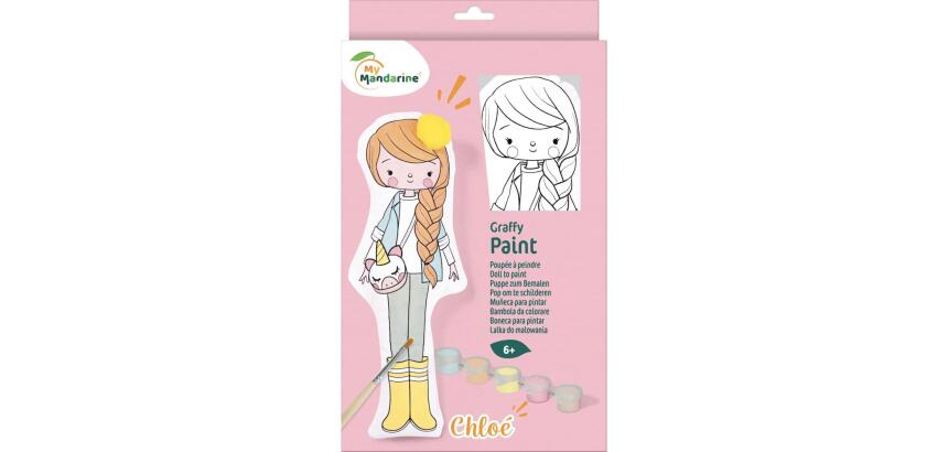 Poupée à peindre, Chloé - Rose