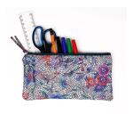 Céleste CUIR Trousse plate 22x11 cm Mutlicolores