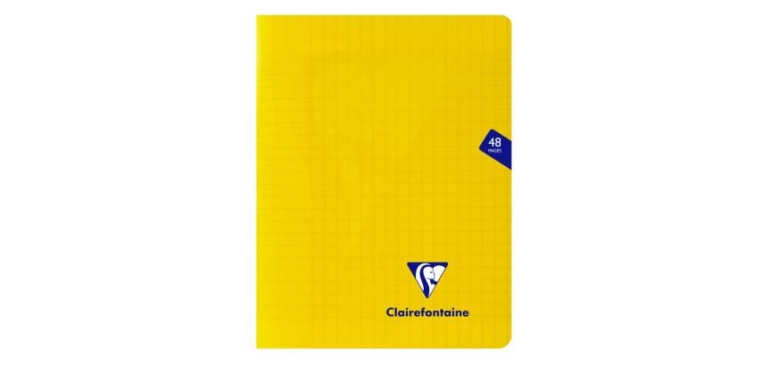 Cahier piqué Mimesys 17x22cm 48 pages grands carreaux couverture polypropylène