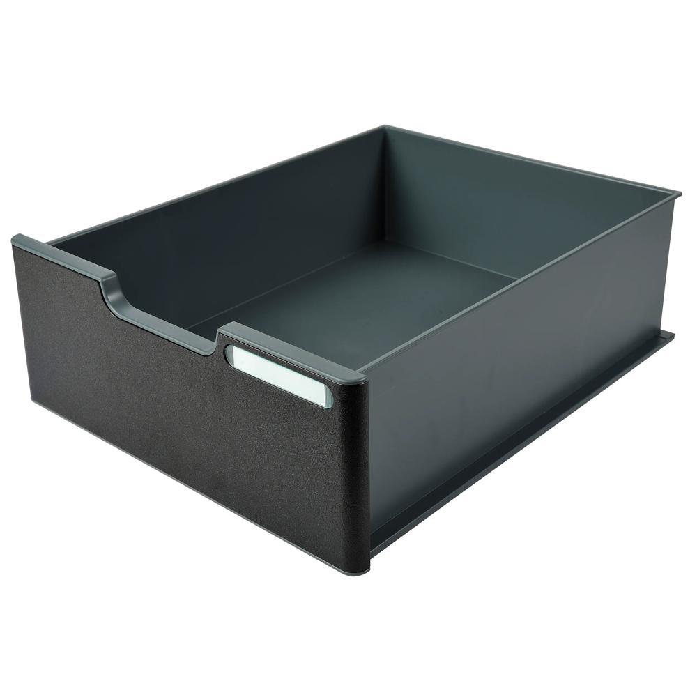 EcoBlack MODULODOC Recycled Jumbo Drawer with Black Panel - Black