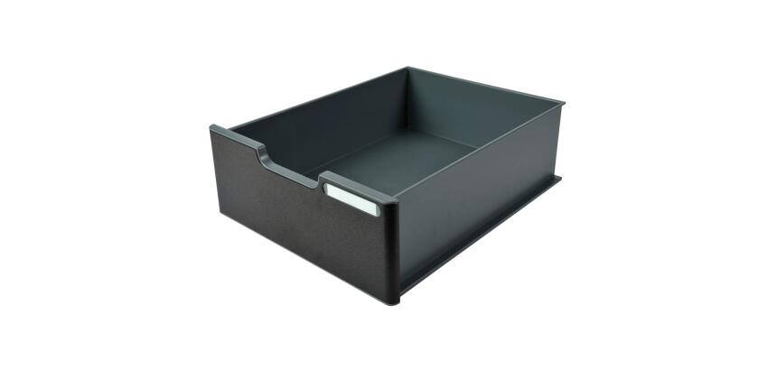 EcoBlack MODULODOC Recycled Jumbo Drawer with Black Panel - Black
