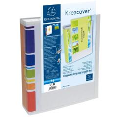 Exacompta Kreacover Prem'Touch Lever Arch File, A4, 80mm spine - White