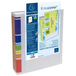 Exacompta Kreacover Prem'Touch Lever Arch File, A4, 80mm spine - White