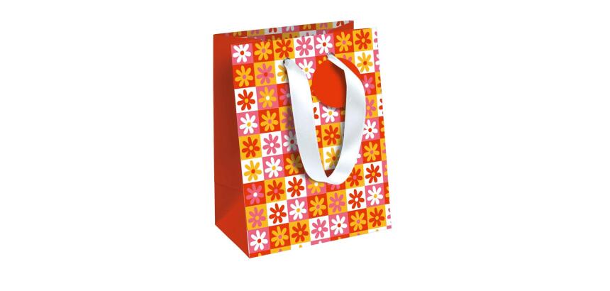 Sunny Flowers sac moyen 21,5x10,2x25,3cm - Orange