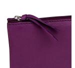 CUIR TEINTÉ Trousse plate 22x11 cm Violet