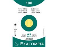 Fichas de cartulina bristol 205 g/m2 - Rayado - 148x210 mm