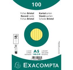 Fichas de cartulina bristol 205 g/m2 - Rayado - 148x210 mm