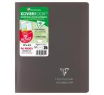 Cahier piqué Koverbook 17x22 cm 96 pages petits carreaux couverture polypropylène opaque 100% recyclé