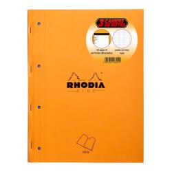 Lot de 3 blocs agrafés Rhodia Side 80 feuillets. - Orange