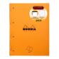 Lot de 3 blocs agrafés Rhodia Side 80 feuillets. - Orange
