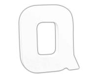 Petite lettre Q 12cm - Blanc