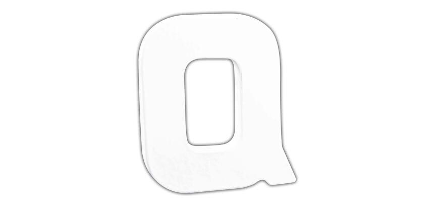 Petite lettre Q 12cm - Blanc